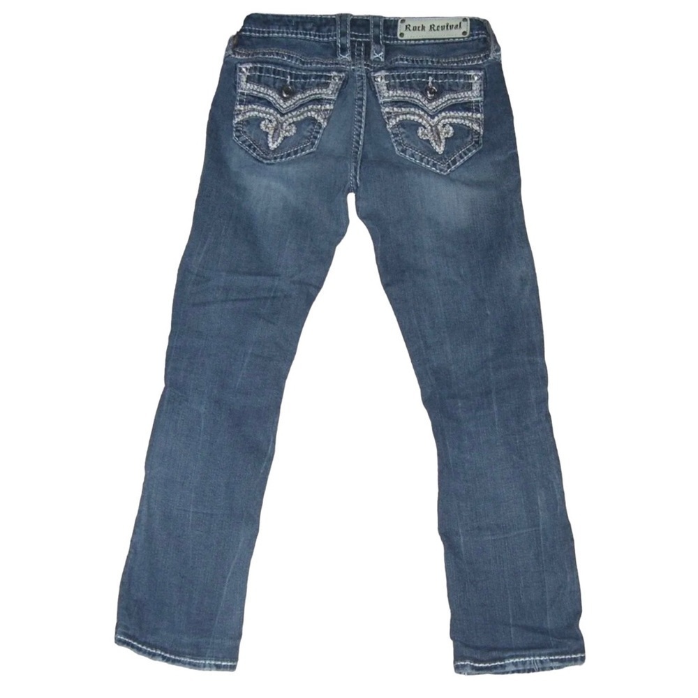 Rock Revival Sukara Straight Leg Metallic Embroidered Bling Buckle Short Length